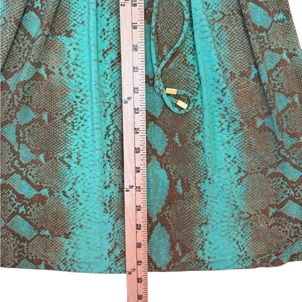 ViX by Paula Hermanny Snakeskin Print Beach Coverup Drawstring Deep V Neck Large - Picture 13 of 14